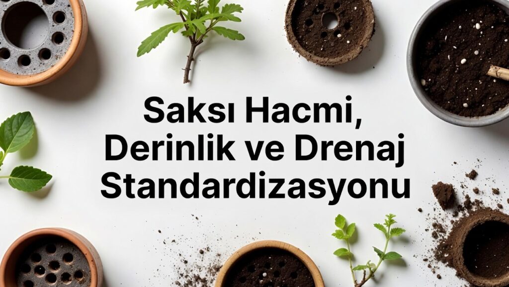 Saksı Hacmi, Derinlik ve Drenaj Standardizasyonu