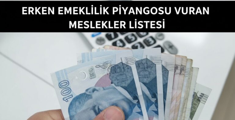 ERKEN EMEKLİLİK PİYANGOSU VURAN MESLEKLER LİSTESİ: 5 YIL DAHA ERKEN EMEKLİ OLUN!