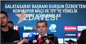 Galatasaray Başkanı Dursun Özbek’ten Konyaspor Maçı ve TFF’ye Yönelik Sert Açıklamalar