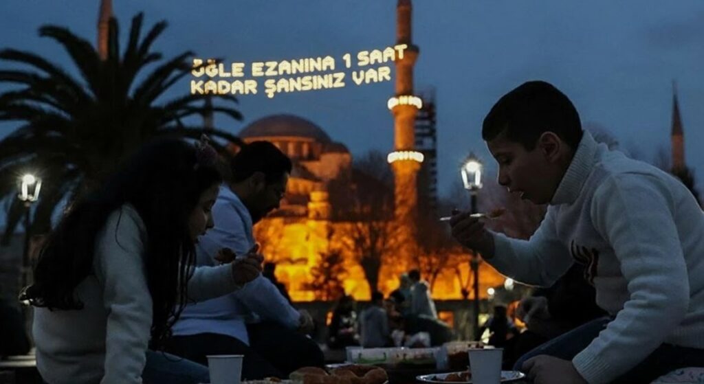 ÖĞLE EZANINA 1 SAAT KALANA KADAR ŞANSINIZ VAR