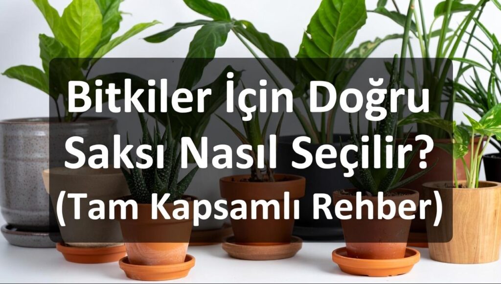 "Bitkiler İçin Doğru Saksı Nasıl Seçilir? (Tam Kapsamlı Rehber)" yazan arka plan başlıkla uyumlu bir öne çıkan görsel oluştur.