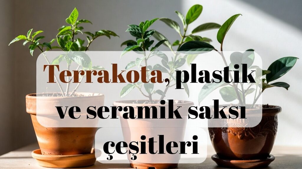 Terrakota, plastik ve seramik saksı çeşitleri"